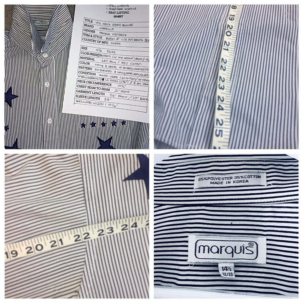 Stripe Star Trend Applique Embroidered 90’s Top - Picture 4 of 8